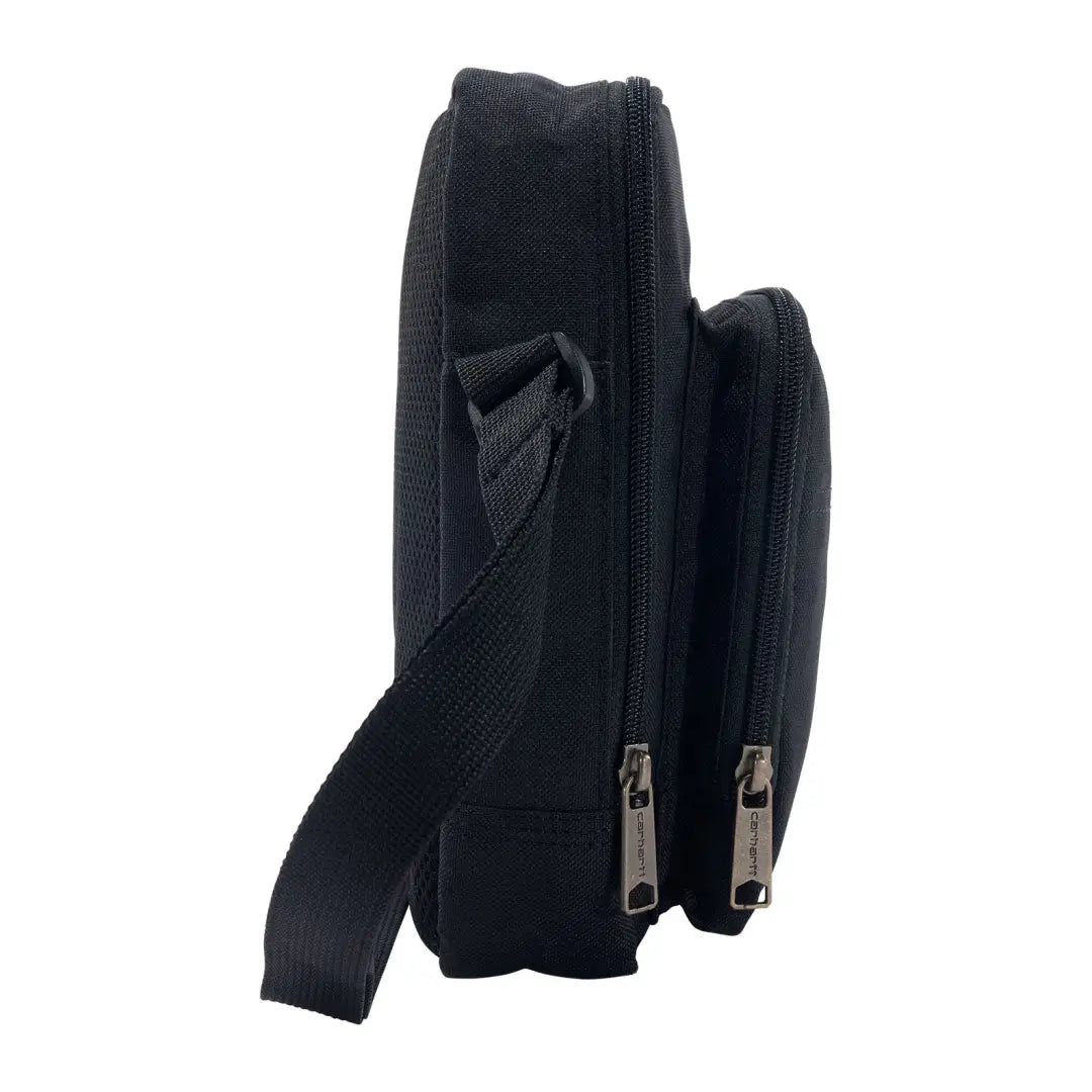 Carhartt crossbody zip bag with black design, zipper and adjustable strap