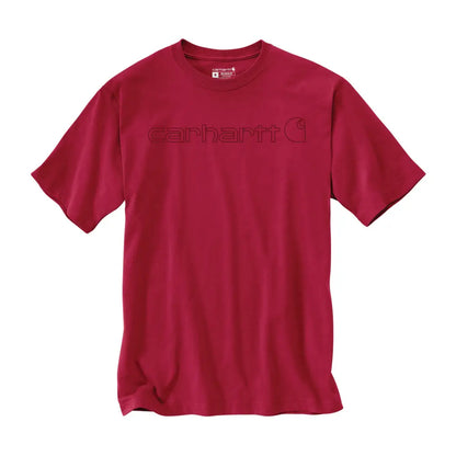 Maroon Carhartt Dearborn relaxed logo t-shirt for hunting outdoors