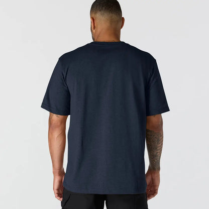 Navy blue short-sleeved Carhartt Dearborn cotton t-shirt for outdoors hunting