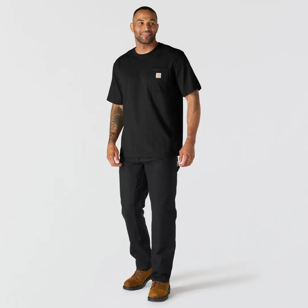 Carhartt Dearborn relaxed pocket t-shirt in black for outdoors and hunting