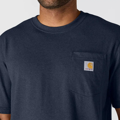Navy Carhartt Dearborn relaxed pocket t-shirt for outdoors hunting