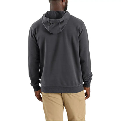 Dark gray Carhartt Durham logo sweatshirt with ribbed cuffs, country clothing style