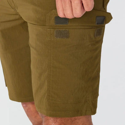 Carhartt Force olive green 10-inch ripstop cargo shorts for hunting