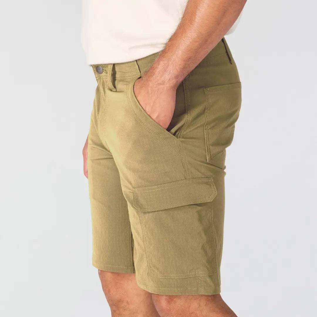 Carhartt Force 10 Inch Ripstop Cargo Short in khaki with pockets