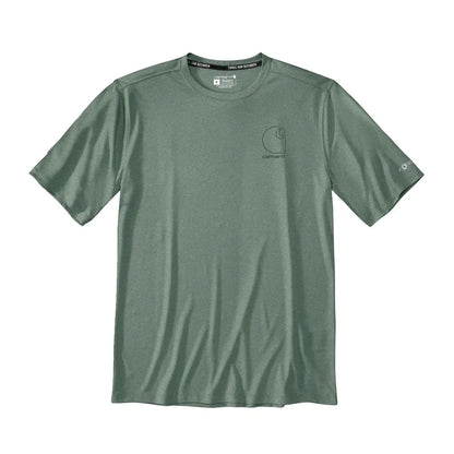Carhartt Force Sun Defender men’s olive green short-sleeve logo t-shirt