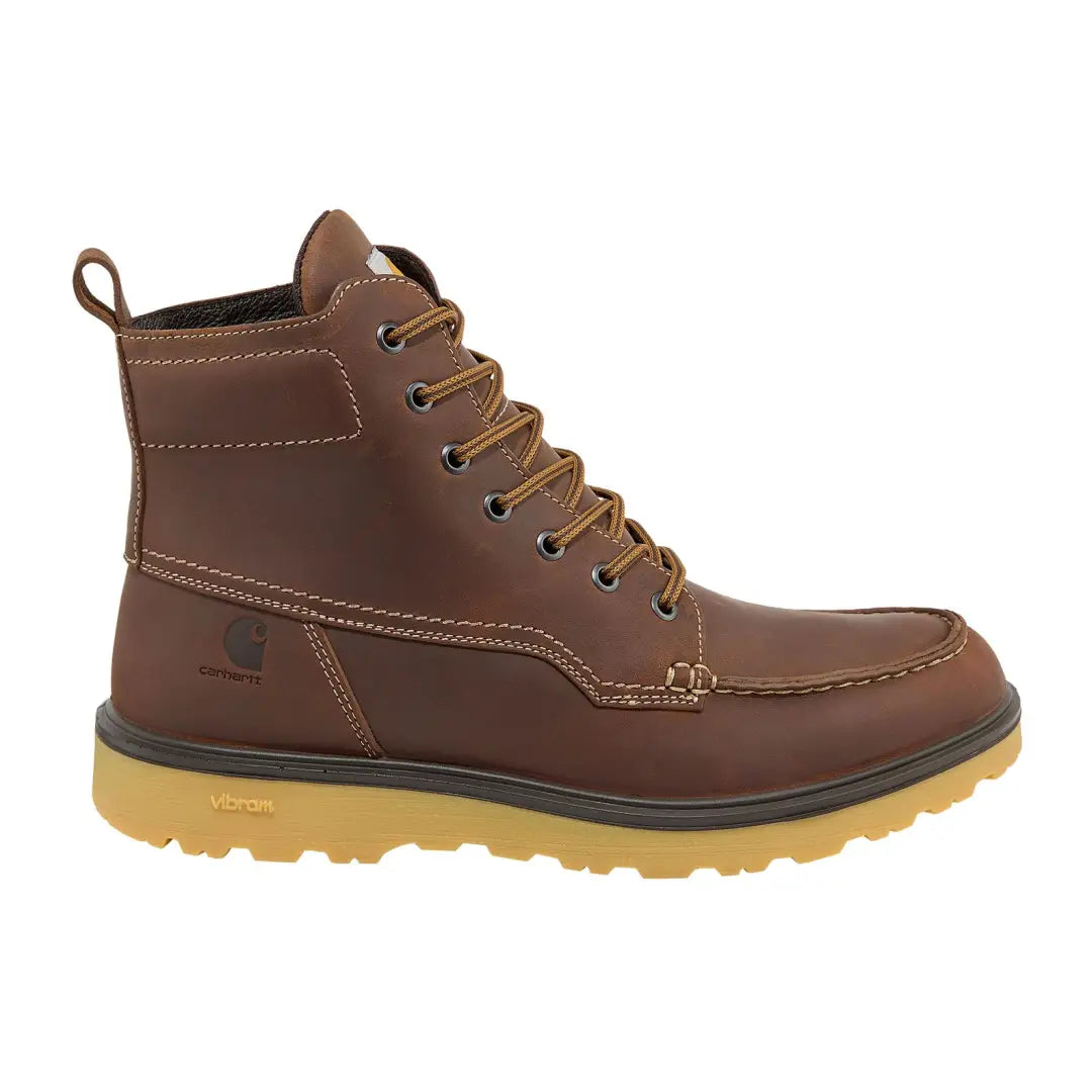 Brown leather work boot from Carhartt Greenfields Rugged Flex collection
