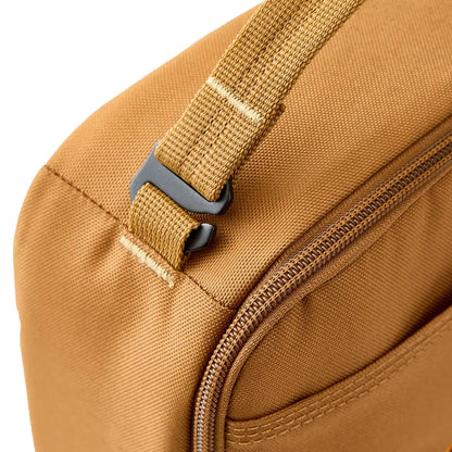 Carhartt insulated lunch cooler with brown canvas crossbody bag design