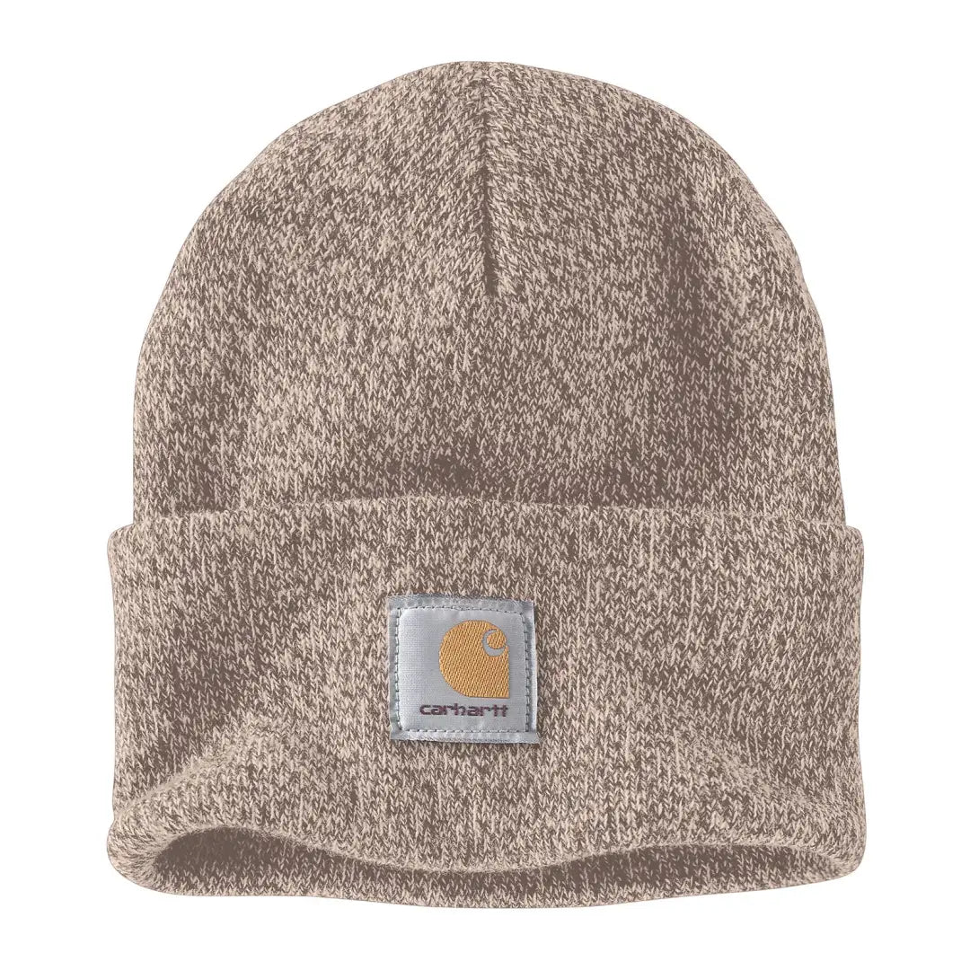 Beige knit beanie from Carhartt for country clothing and outdoors adventures