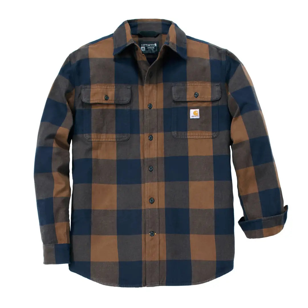 Carhartt Long Sleeve Plaid Shirt in classic sleeve plaid design for durable style