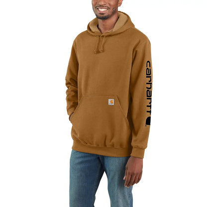 Brown Carhartt loose fit hooded sweatshirt perfect for country clothing and hunting trips