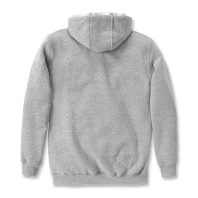 Carhartt Marquette Logo sweatshirt in loose fit heather gray with soft textured fabric, ribbed cuffs and hem