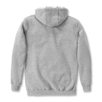 Carhartt Marquette Logo sweatshirt in loose fit heather gray with soft textured fabric, ribbed cuffs and hem