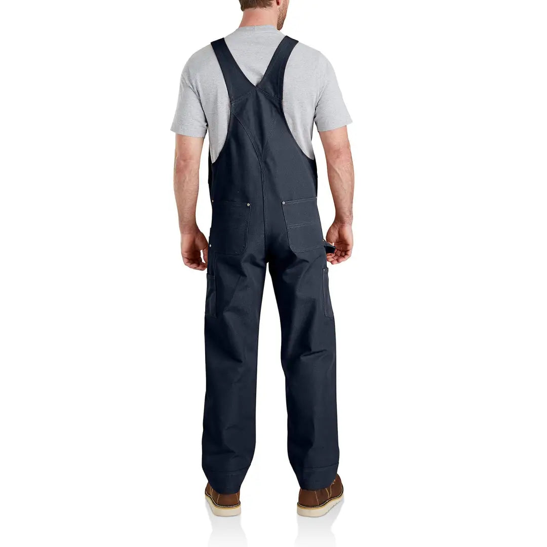 Navy blue Carhartt Relaxed Fit Duck Bib Overalls for comfortable workwear