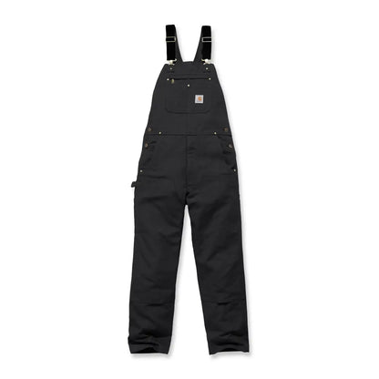 Black work overalls Carhartt Relaxed Fit Duck Bib for comfort and durability