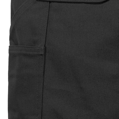 Black canvas work pants from Carhartt Relaxed Fit Duck Bib Overall for comfy workwear