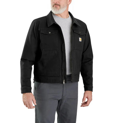 Black Carhartt Rugged Flex Duck Berwick Jacket for outdoors hunting