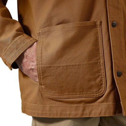 Brown canvas chore coat from Carhartt, perfect for country clothing and hunting trips