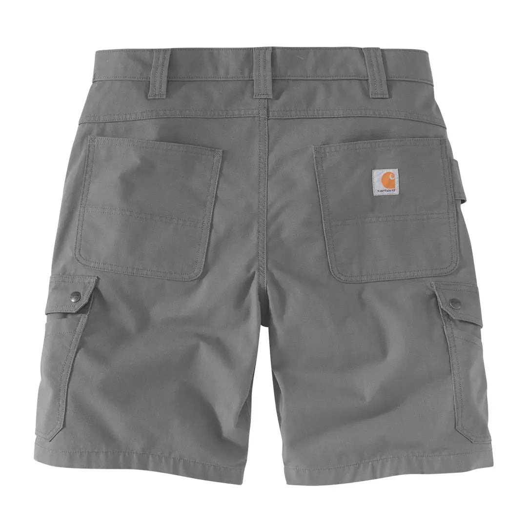Gray cargo shorts in relaxed fit Carhartt Rugged style, perfect for country clothing