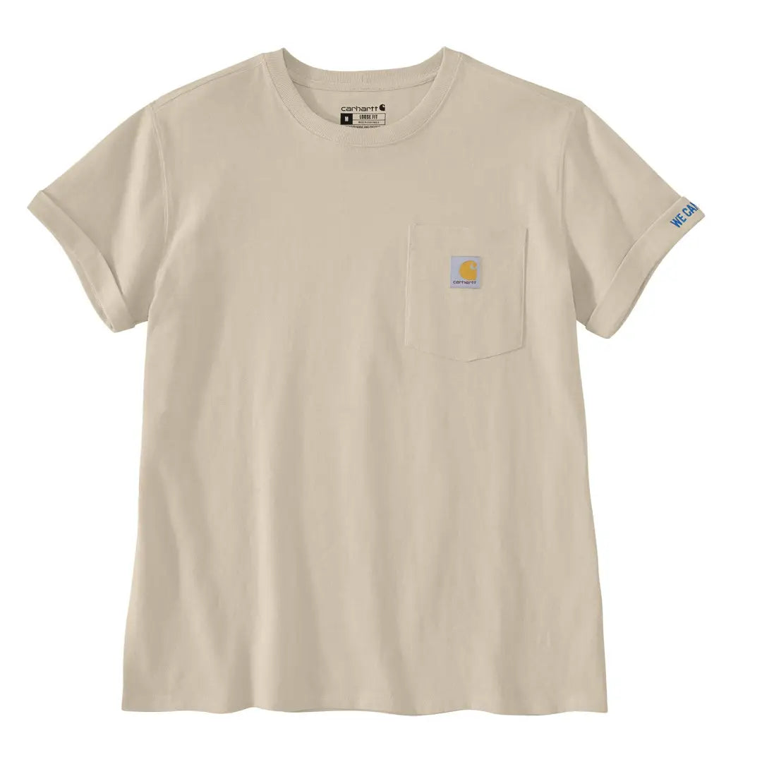 Carhartt womens Dearborn Rosie pocket t-shirt in beige for outdoors and hunting