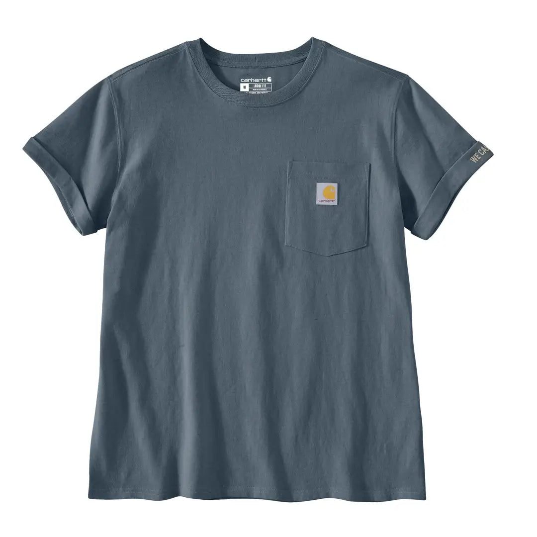 Carhartt Women’s Dearborn Rosie Pocket T-Shirt in dark gray for outdoors and hunting