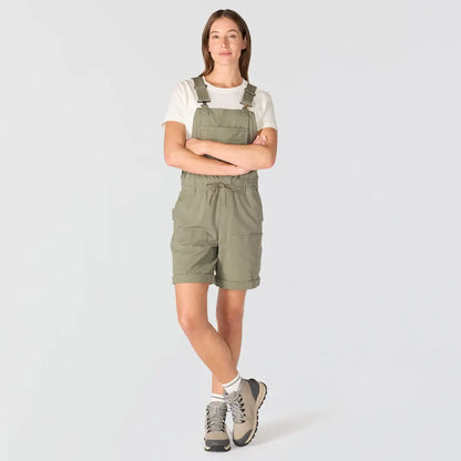 Carhartt Womens Force Ripstop Shortall in olive green canvas for outdoors hunting