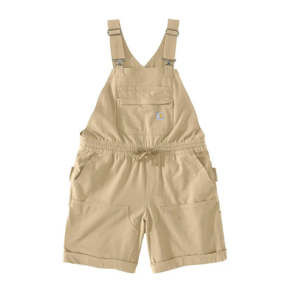 Carhartt Womens Force Ripstop Shortall in beige for outdoors hunting