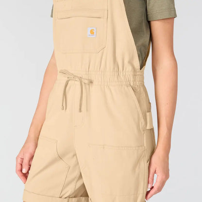 Carhartt Womens Force Ripstop Shortall beige overalls for outdoors hunting
