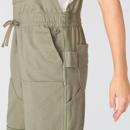 Carhartt Womens Force Ripstop Shortall in olive green for outdoors hunting