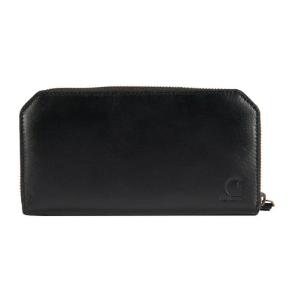 Carhartt womens black leather clutch wallet for outdoors and hunting