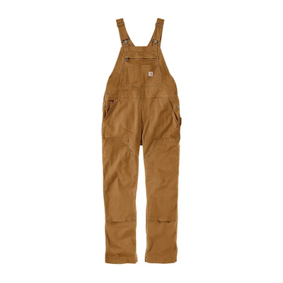 Brown work overalls from Carhartt Womens Loose Fit Canvas Bib Overalls for country clothing and hunting