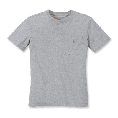 Gray ladies’ loose fit heavyweight pocket T-shirt perfect for outdoors and country clothing