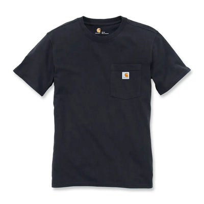 Dark short-sleeve T-shirt with chest pocket from Carhartt Womens country clothing for outdoors