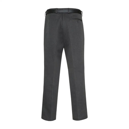Dark gray Cavalry Twill Trousers showcasing fantastic quality and stylish belt loop