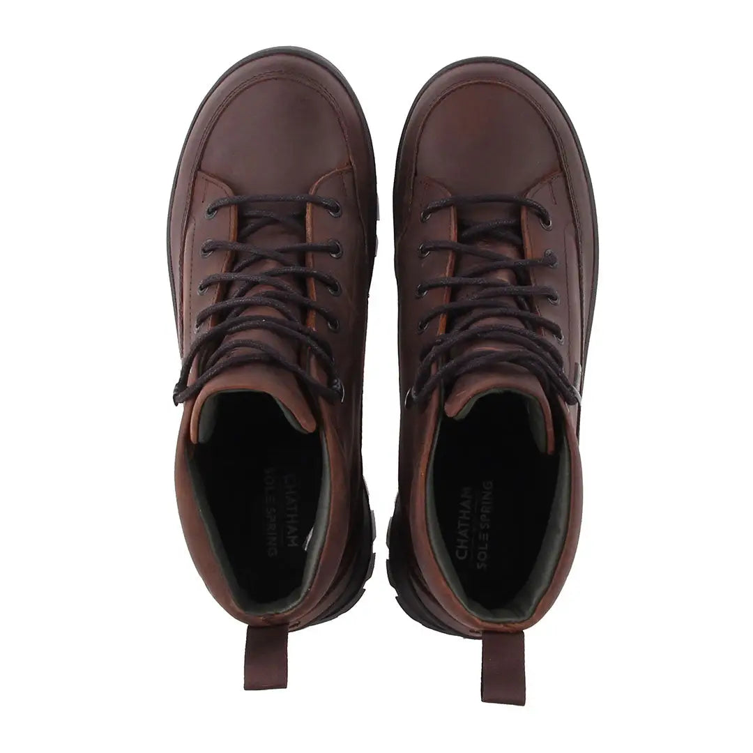 Chatham Belvoir Waterproof Lace Boots showing dark brown leather lace-up style