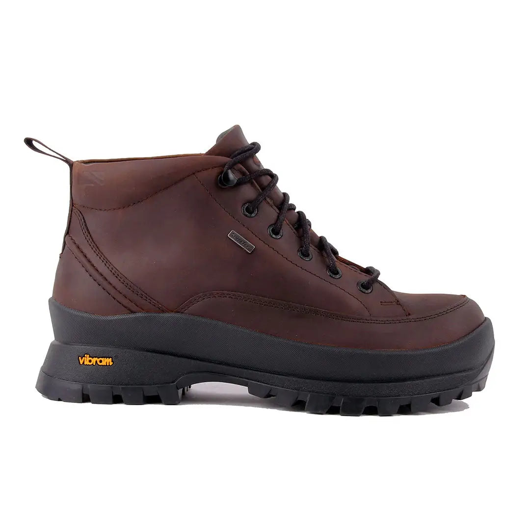 Men’s dark brown leather Chatham Belvoir Waterproof Lace Boots with black sole