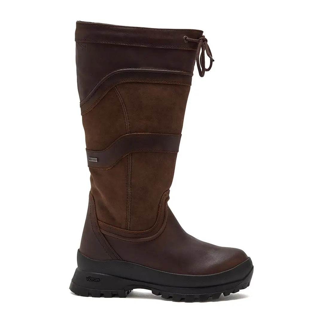 Chatham Cheltenham Ladies waterproof tall leather and suede riding boot with sturdy sole