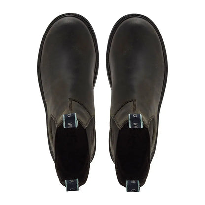 Dark green Chatham Oasby Ladies outdoor Chelsea boots with elastic sides and pull tabs