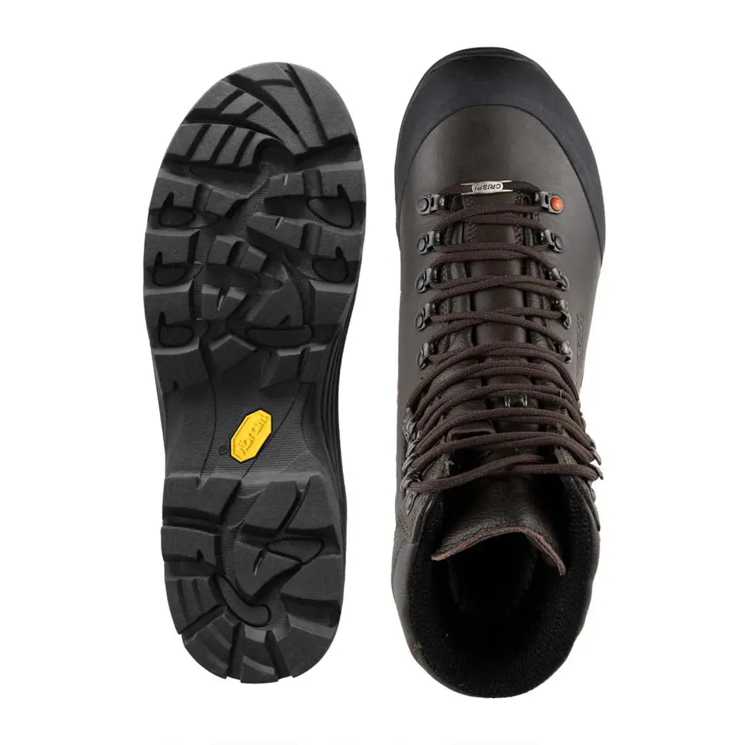 Rugged Crispi Wild EVO GTX Boots featuring a thick treaded sole for ultimate grip
