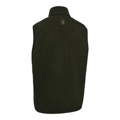 Olive green fleece vest from Deerhunter Atlas Fleece Waistcoat for country clothing and hunting outdoors