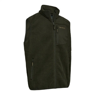 Olive green fleece vest from Deerhunter Atlas for country clothing and hunting outdoors