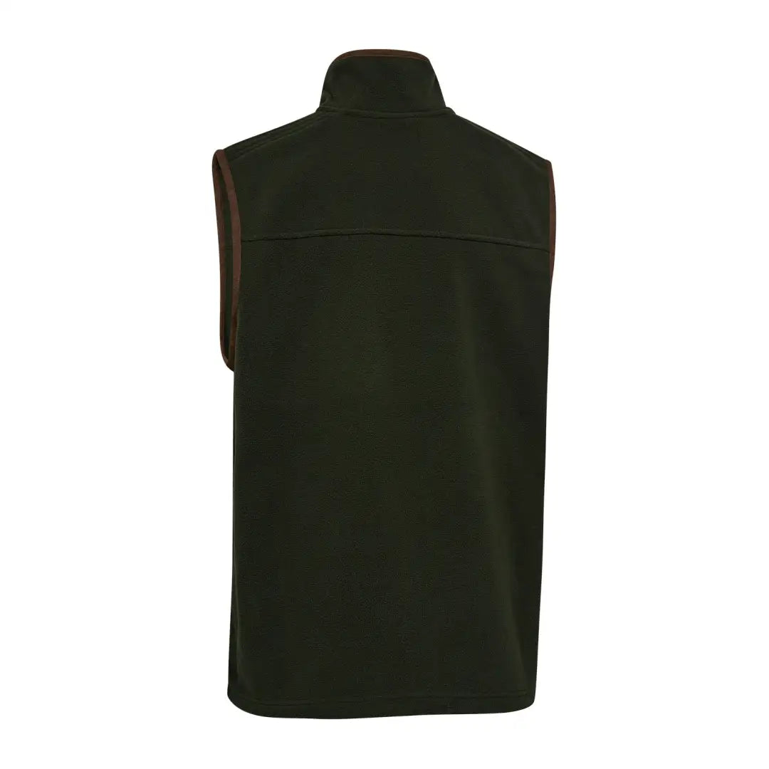 Dark green Deerhunter Cumbria fleece waistcoat, stylish sleeveless vest for layering
