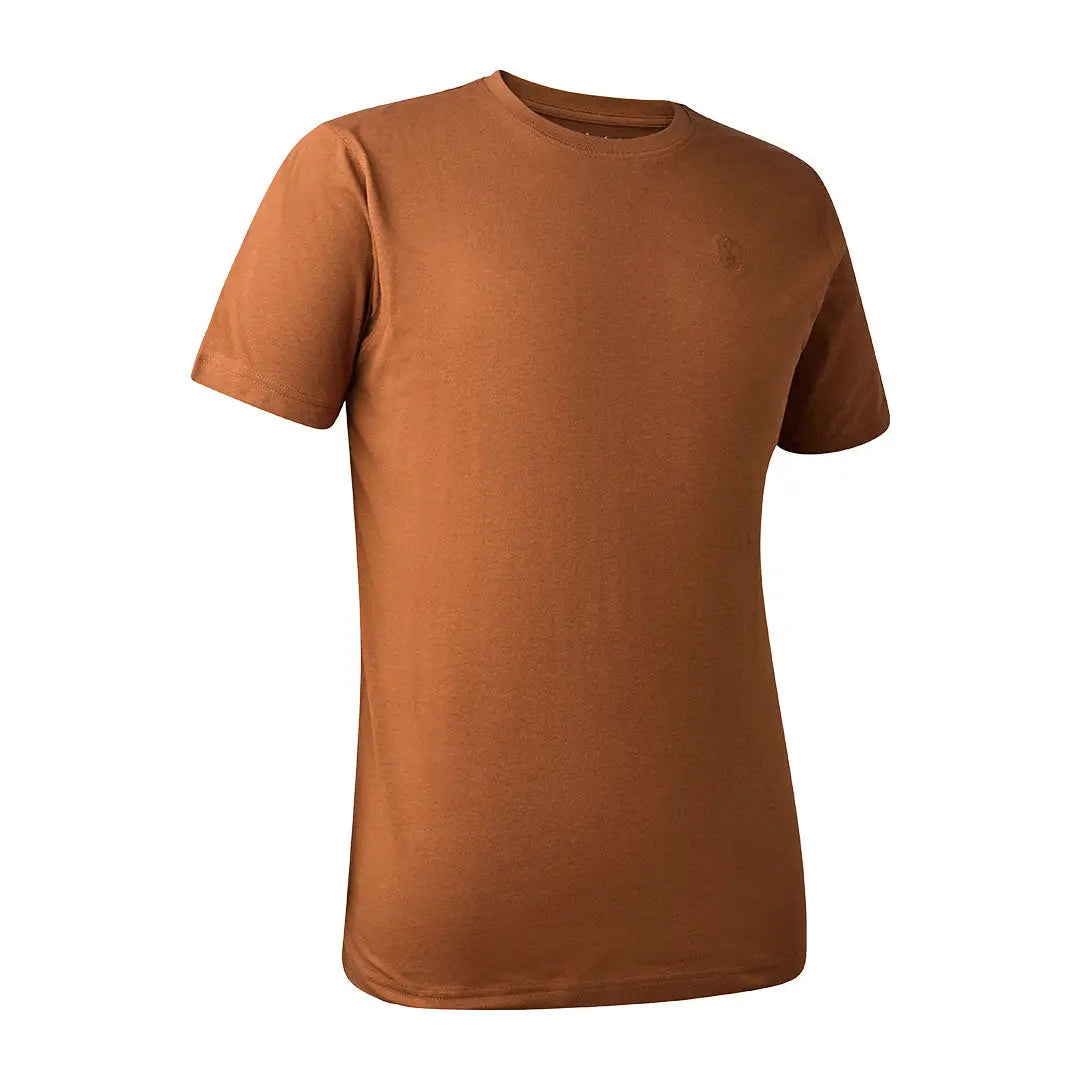 Brown short-sleeved Deerhunter Easton T-shirt perfect for casual outings and style