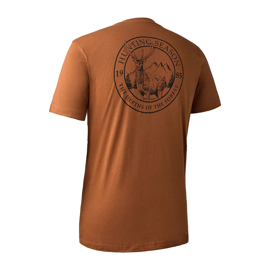 Brown Deerhunter Easton T-shirt featuring a cool deer graphic design