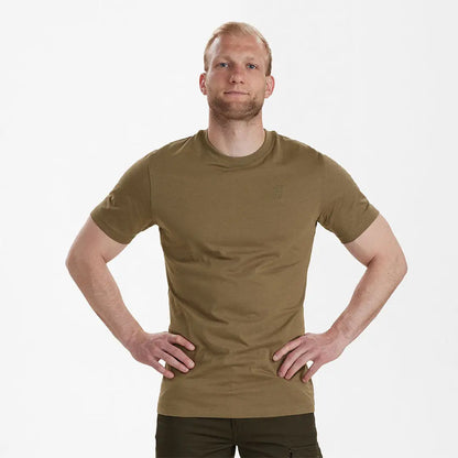 Olive green Deerhunter Easton T-shirt showcasing style and comfort for casual wear