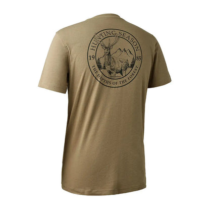 Khaki Deerhunter Easton T-shirt with a cool hunting graphic design