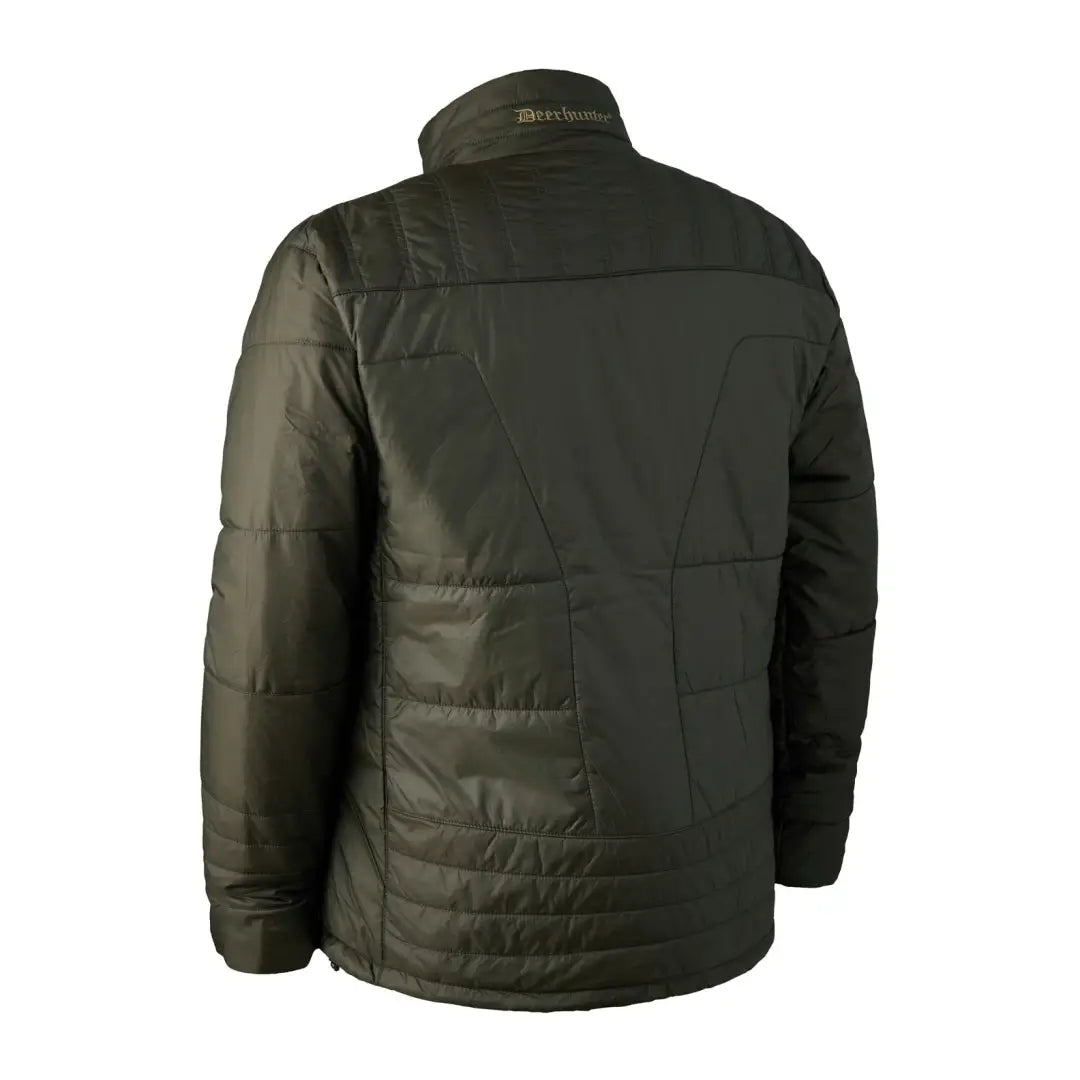 Dark green Deerhunter Heat Jacket with padded high collar and quilted design