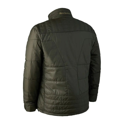 Dark green Deerhunter Heat Jacket with padded high collar and quilted design