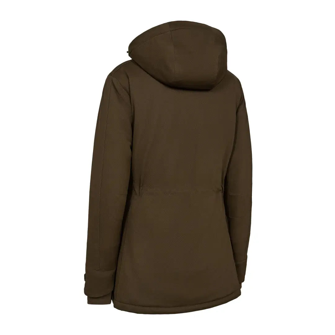 Olive green hooded parka from Deerhunter Lady Muflon Pro Winter Jacket collection