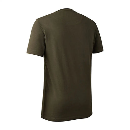 Olive green Deerhunter Logo T-shirt for stylish country clothing and hunting vibes