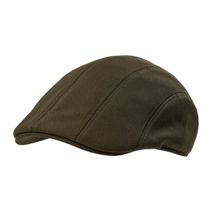 Olive green Deerhunter Muflon Pro Flat Cap, stylish outdoor headwear for men
